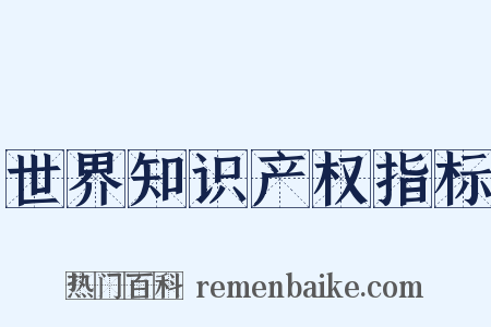 世界知识产权指标是什么意思的图片